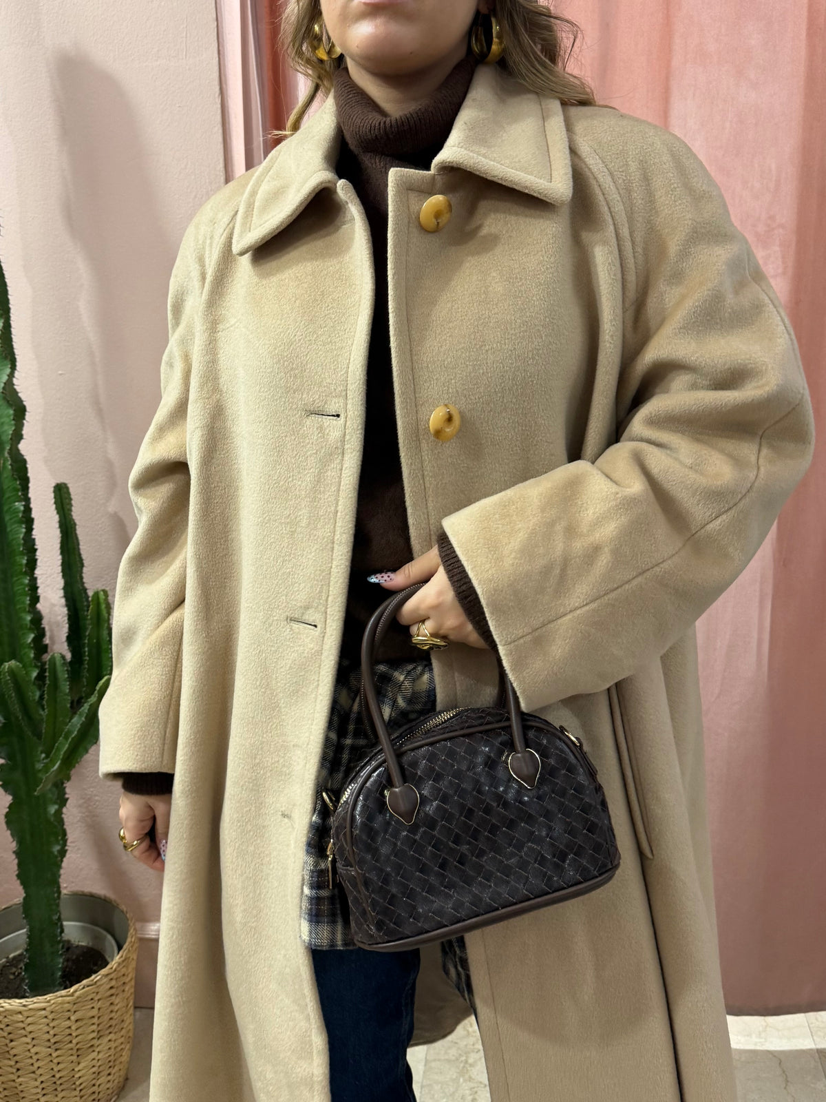 Cappotto Piacenza in pura lana beige