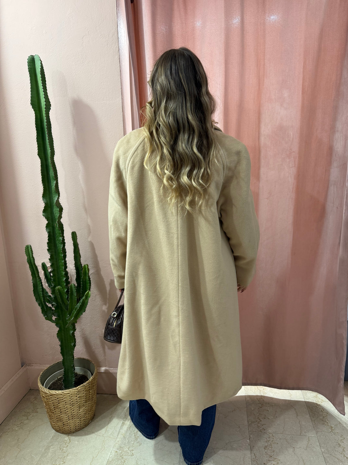 Cappotto Piacenza in pura lana beige