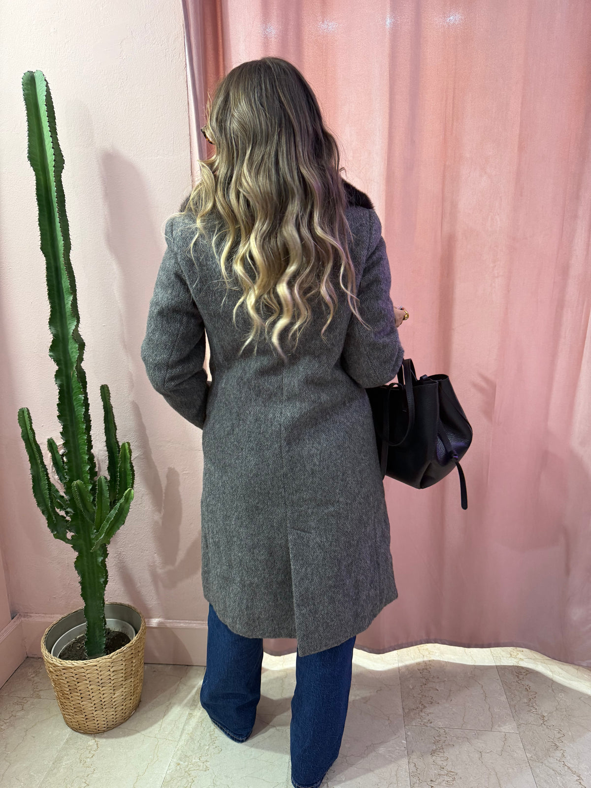 Cappotto vintage in lana e mohair