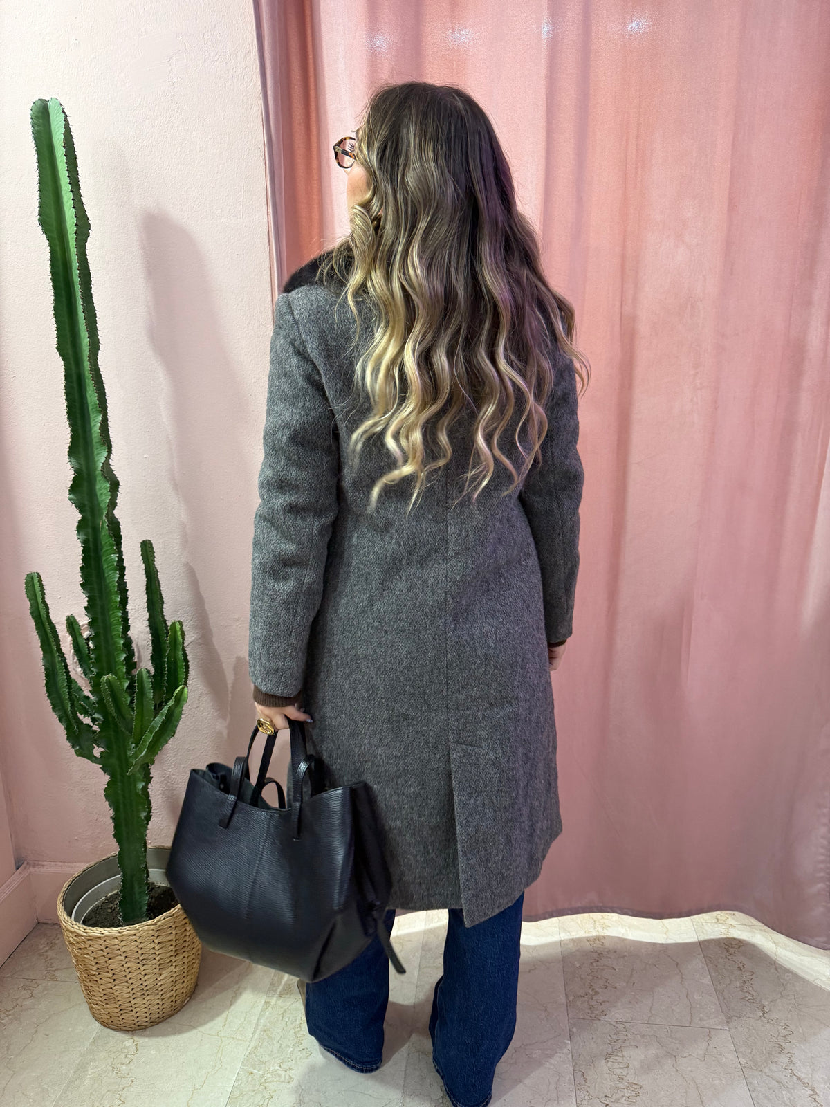 Cappotto vintage in lana e mohair