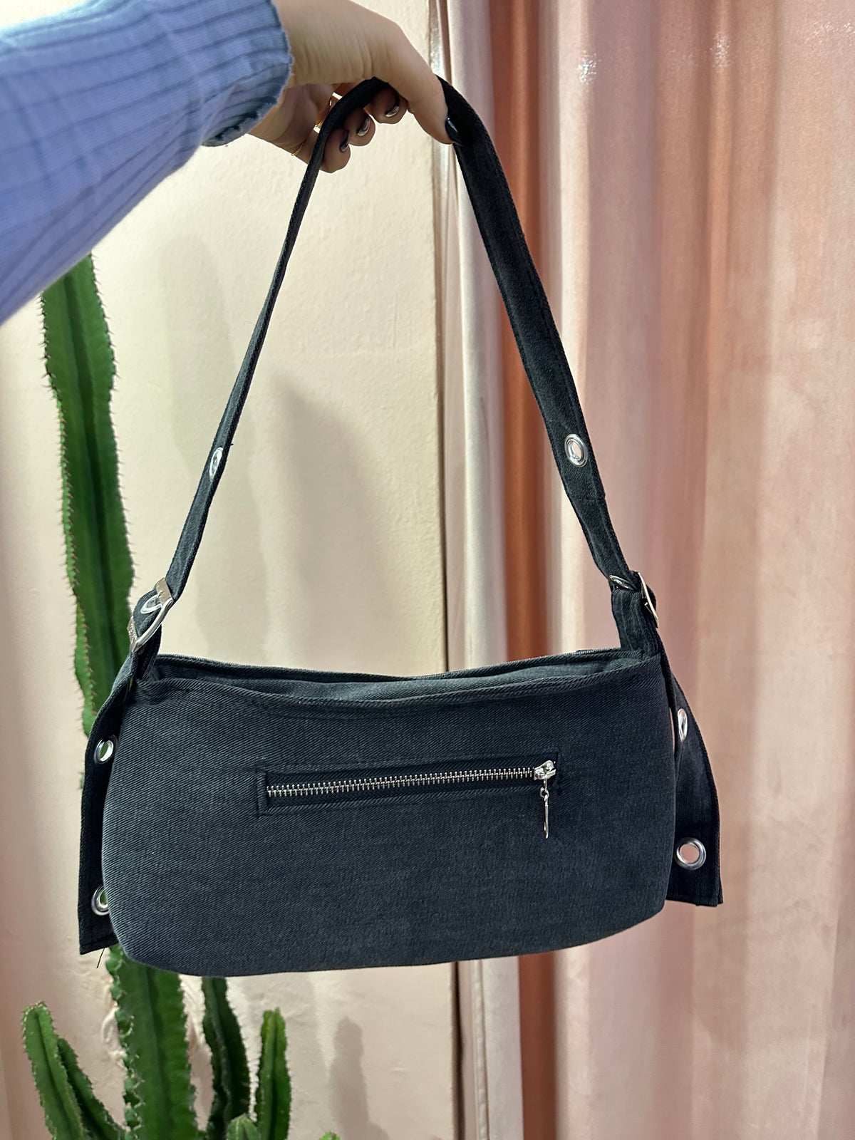 Borsa Levis baguette upcycling grigio scuro